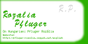 rozalia pfluger business card